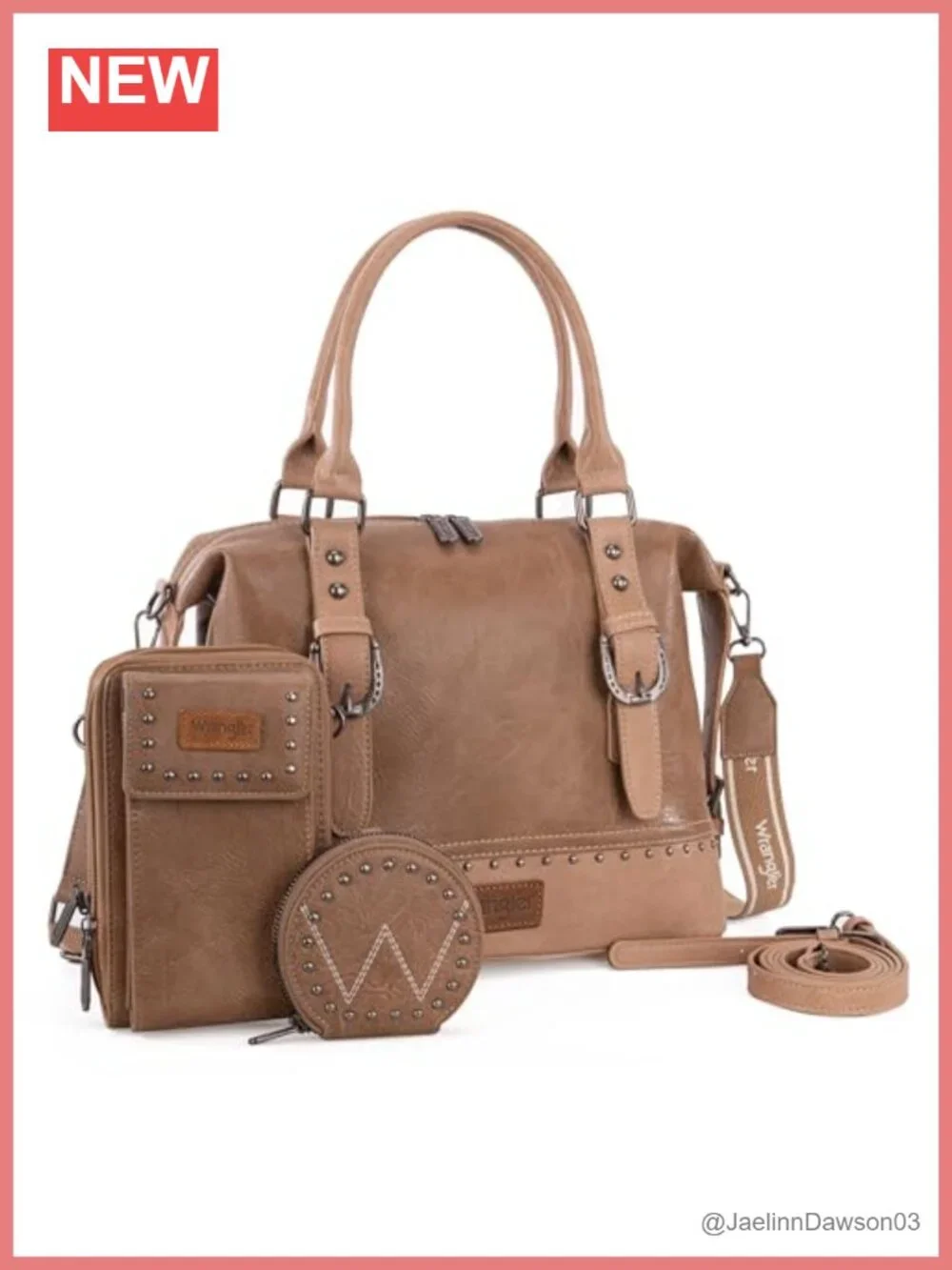 Wrangler by Montana West Women's 3-Piece Handbag Set Vegan Leather Doctor Bag